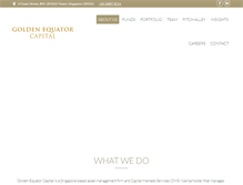 Tablet Screenshot of goldenequatorcapital.com